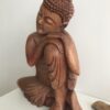 Houten rustende boeddha - Afbeelding 3